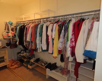 Closets of ladies clothing not Chicos.
