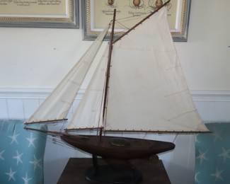 Large three sail boat.