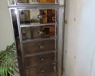 Mirrored lingerie/jewelry chest.