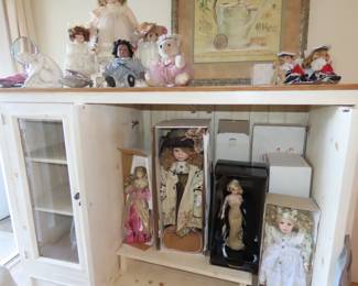 Porcelain doll collection.