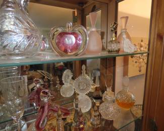 Perfume bottles and bottle collection.