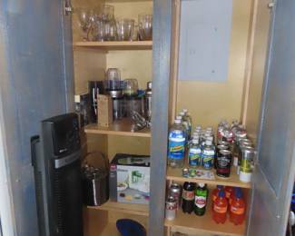 Barware, drinks, Brita, Magic Bullet, Spiralizer. Fan/heater with remote.