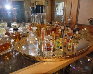 Perfume bottles and bottle collection.