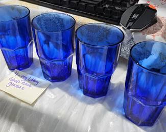 LIBBEY COBALT BLUE GLASSES