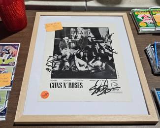 GUNS N ROSES AUTOGRAPHED PHOTO FRAMED