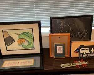 Lot 171  Framed Artwork Collection with Limited Edition Print and Home Decor Signs