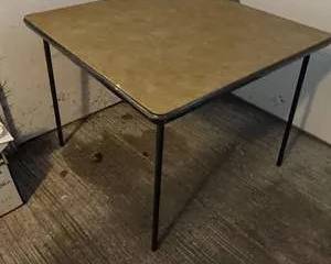 Lot 164  Vintage Tan Folding Card Table