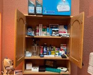 Lot 158  Well at Walgreens Ultrasonic Cool Mist Humidifier and Medical Supplies Lot