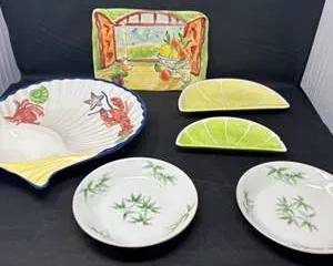 Lot 60  Assorted Vintage Ceramic Plates and Serving Dishes