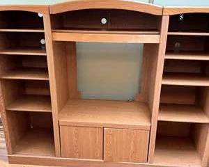 Lot 108  Wooden Entertainment Center