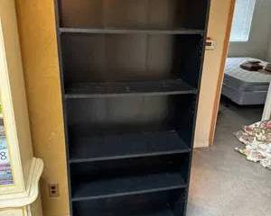 Lot 134  Black 5Shelf Bookcase