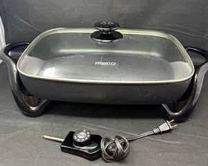 Lot 38  Presto Electric Skillet w Glass Lid  Temperature Control  Tested