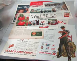 Vintage gasoline/oil advertisements