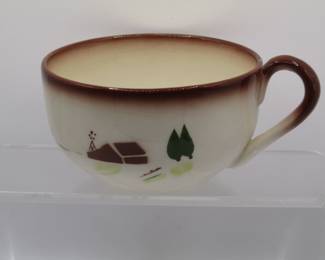 Vintage Pottery Coffee Cup by Brock of California and features the Harvest pattern
