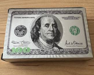 $100 Bill Playing Cards