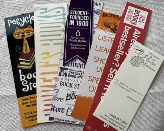 Six Bookmarks from Local Bookstores