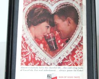 Framed Coca-Cola Advertisement
