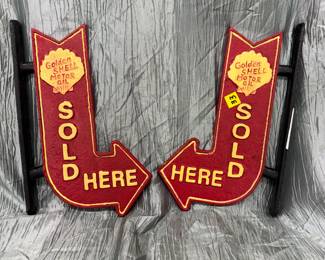 Golden Shell Motor Oil Advertising Signs