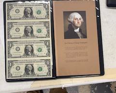 Sheet of Uncut One-Dollar Bills