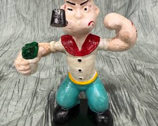 Vintage Cast Iron Popeye Figurine 