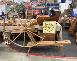 Antique Great Spinning Wheel