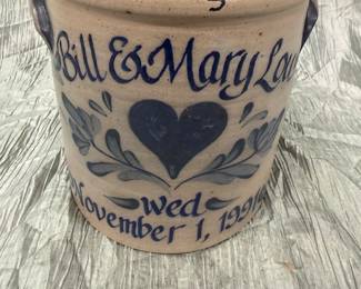 Personalized 2 Gallon Stoneware Pottery Crock