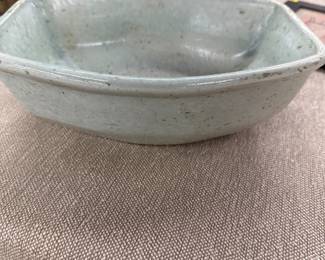 Gray-Blue Glazed Pottery Bowl