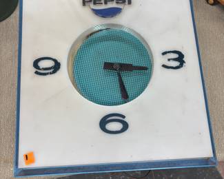 Mid Century Modern Pepsi Wall Clock