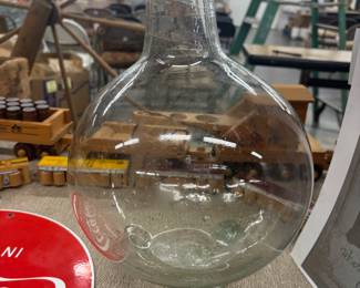 Apothecary hand blown glass decanter