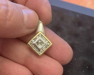 14K AND DIAMOND PENDANT   $549