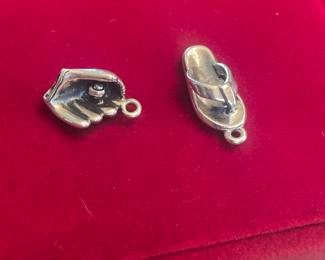 JAMES AVERY  STERLING CHARMS     GLOVE $35   FLIP FLOP $55