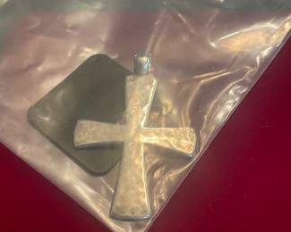 JAMES AVERY STERLING HAMMERED CROSS PENDANT $129