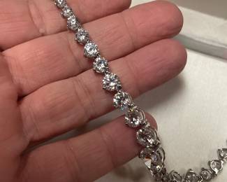 WELL MADE STERLING  W/ QUALITY CZ 