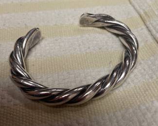 STERLING .925 -SUPER HEAVY SILPADA TWISTED CUFF BRACELET  OVER 38 GR   