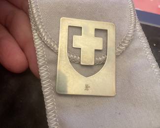 RETIRED JAMES AVERY STERLING BOOKMARK 