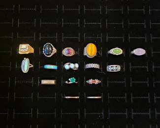Jewelry, rings, including 14k gold and sterling silver