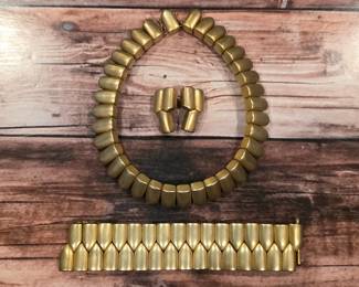 Mignon Faget sterling silver necklace, earrings, and bracelet set