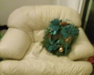 new beige leather chair