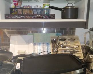 Flat iron with cupboard