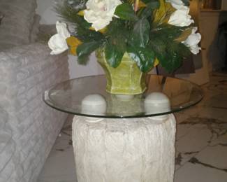 small end table with vase