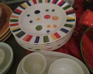 colorful plates