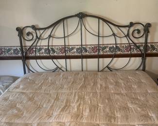 King size iron headboard/frame 