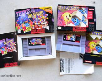 CIB Tetris/Dr. Mario and Pac Attack SNES Games