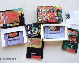 CIB Zelda and Donkey Kong SNES Games