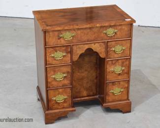 Baker Furniture Co. Burl Walnut Knee Hole Desk