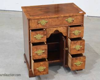 Baker Furniture Co. Burl Walnut Knee Hole Desk