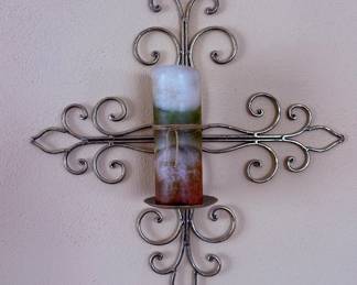 Iron Cross Candle Holder 