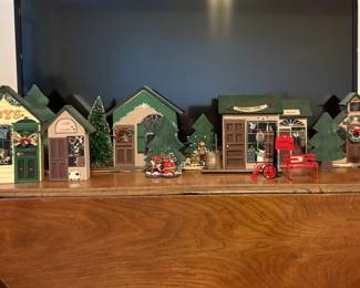 Signed Hand-Painted Village