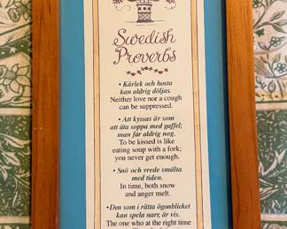 Framed Swedish Proverbs