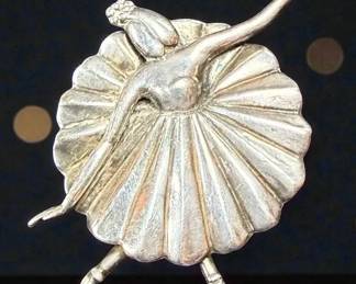 Margot De Taxco Sterling Ballerina Pin